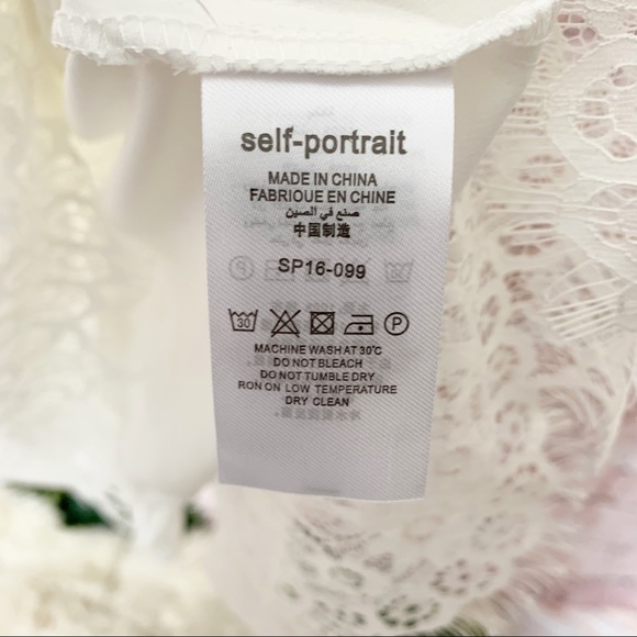 Self-Portrait White Fine Lace Mini Dress Size 2 - Picture 6 of 14